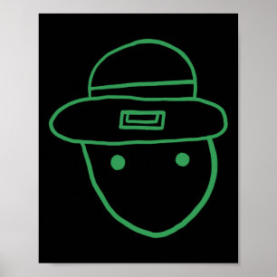 Poster Funny Leprechaun Amateur Sketch meme Irish St Part