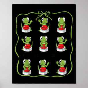 Poster Funny Lizard Lizard Lizard Bouton animal Mème