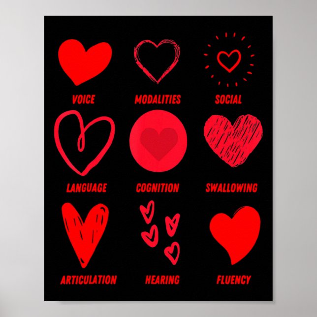 Poster Funny Lsp Speech Language Pathologist Valentines  (Devant)