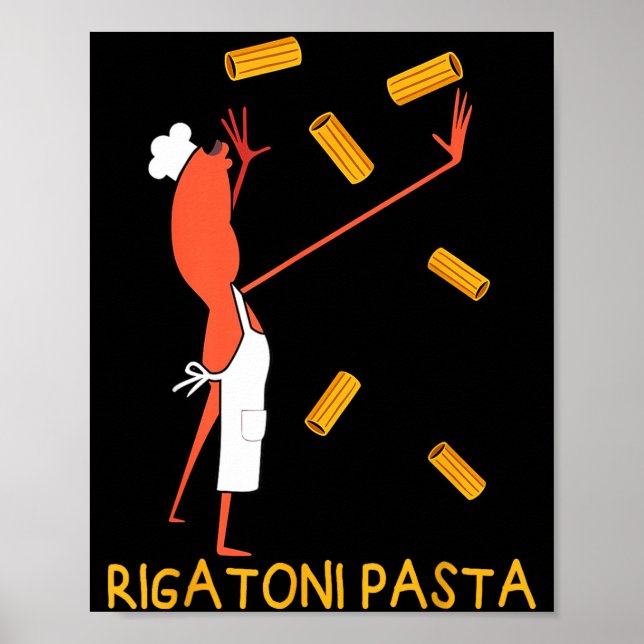 Poster Funny Marcus The Worm Rigatoni Pasta  (Devant)