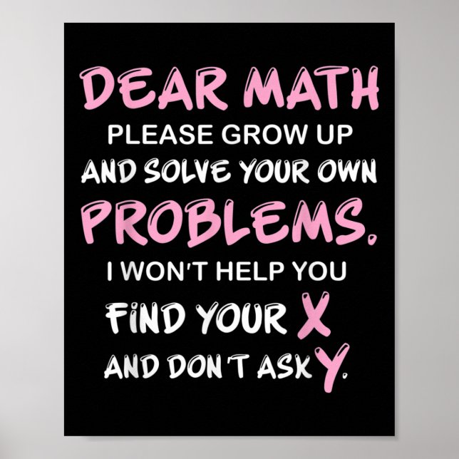 Poster Funny Math Quote  (Devant)