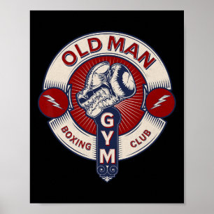 Poster Funny Mixed martial art Vieux Homme Boxing Club Co