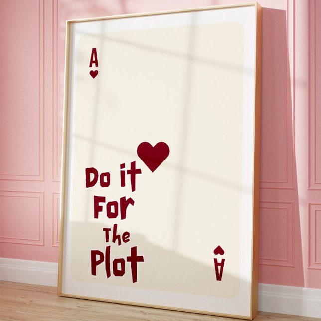 Poster Funny Motivational Ace of Hearts Trendy Wall Art (Créateur téléchargé)