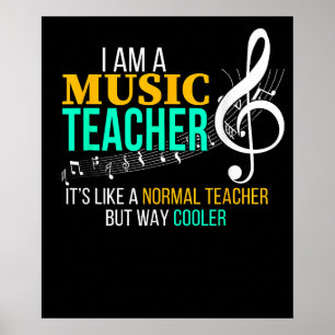 Poster Funny Music Enseignant Musique Enseignant Cool