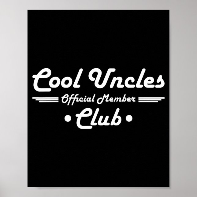 Poster Funny New Uncle Pregnancy Announcement Cool Uncles (Devant)