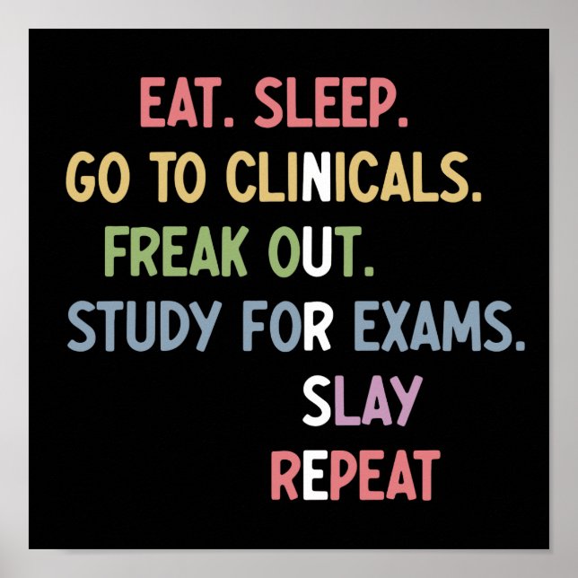 Poster Funny Nurse School Student Future Nurse Cadfts (Devant)