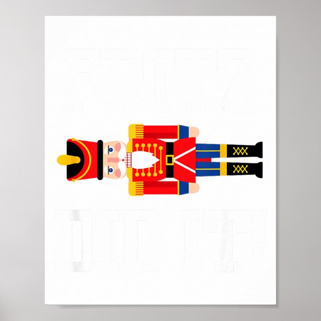 Poster Funny Nutcracker Fritz Did It Clara Christmas Ball (Devant)