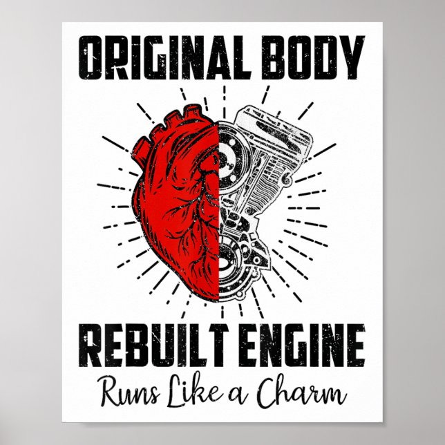 Poster Funny Open Heart Chirurgie Récupération Survivant  (Devant)