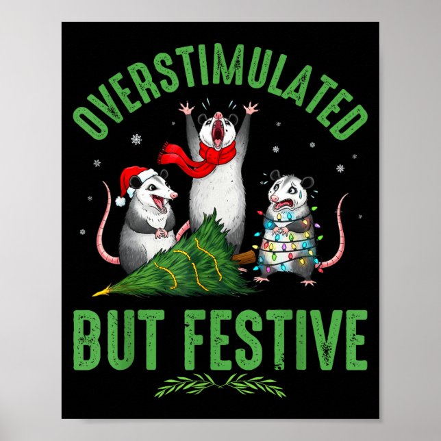 Poster Funny Overstimulated But Festive Christmas Ssum Ho (Devant)