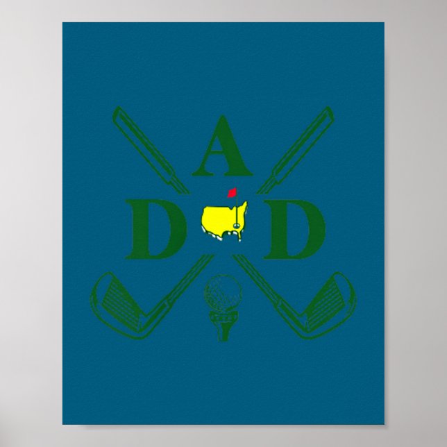 Poster Funny Par Dad Golf Matching Golfing Quote Party Ck (Devant)