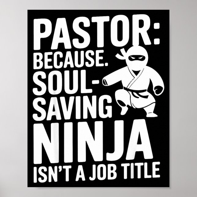 Poster Funny Pastor Humor Christian Faith Leadership Joke (Devant)