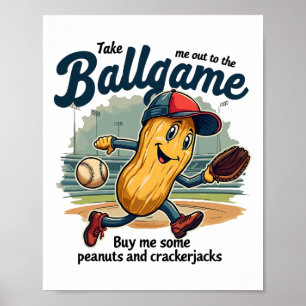 Poster Funny Peanuts Emmène-Moi Au Jeu De Balle Bysebyl