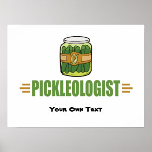 Poster Funny Pickle Lovers Titre PICKLEOLOGIST