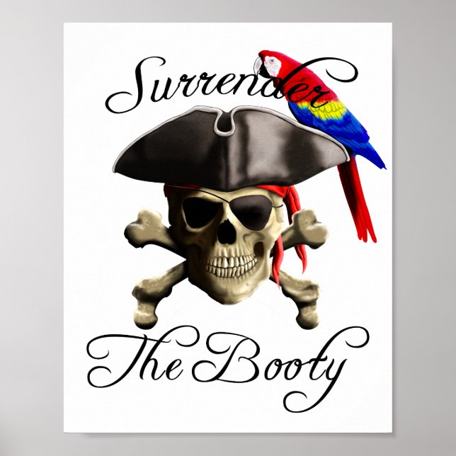 Poster Funny Pirate abandonner le bottin (Devant)