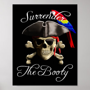 Poster Funny Pirate abandonner le bottin