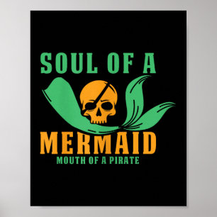 Poster Funny Pirate Outfit Freebooster Buccaneer Caraïbes