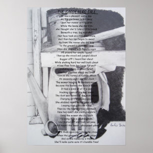 Poster Funny poem still life garden tools art