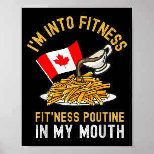 Poster Funny Poutine Routine Im In Fitness Canadien Que
