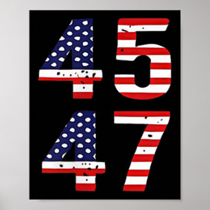 Poster Funny Qr Président Trump Code de danse Trump 45_47