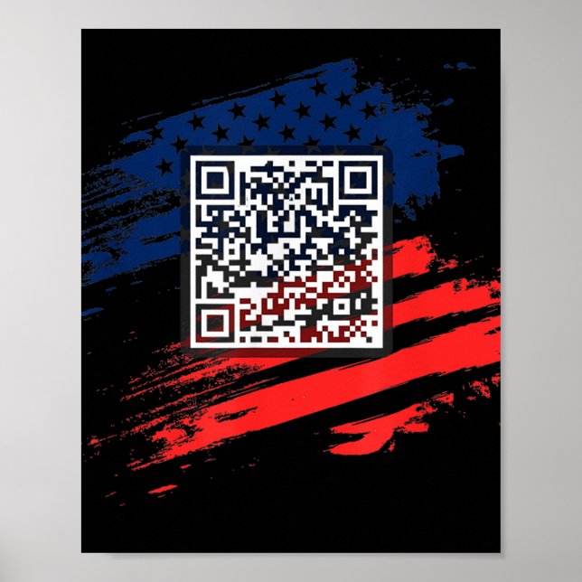 Poster Funny Qr President Trump Dance Code (Devant)