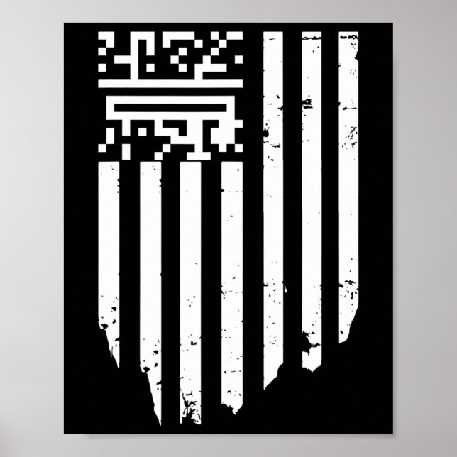 Poster Funny Qr President Trump Dance Code (Devant)