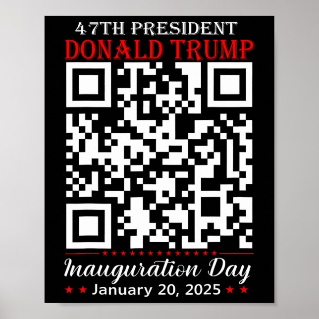 Poster Funny Qr Président Trump Dance Code Inauguration D (Devant)