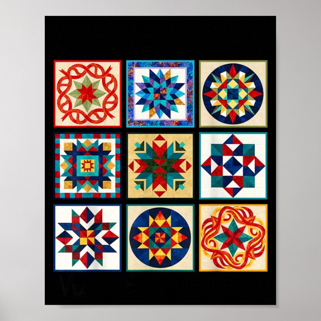 Poster Funny Quilting Sewing Make A Quilt Patterns Quilte (Devant)