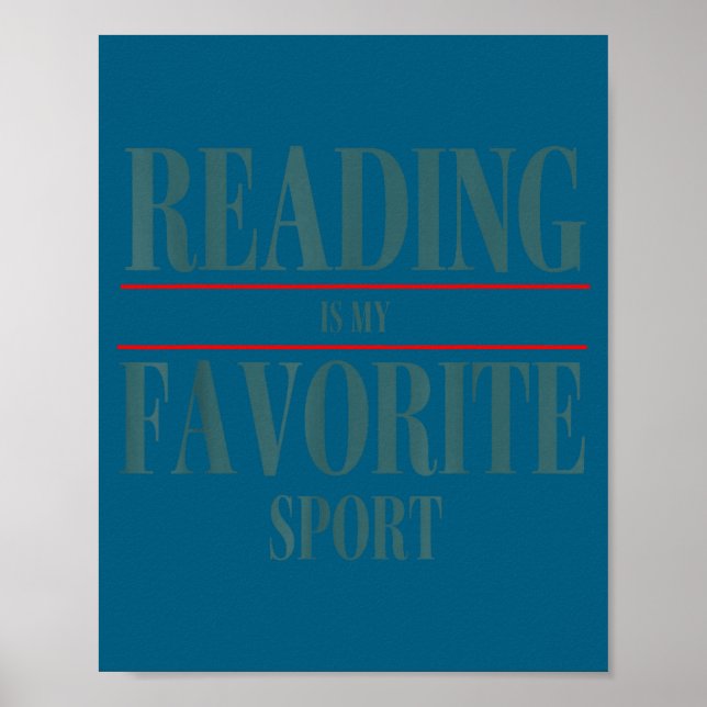 Poster Funny Reading Is My Favorite Srt Book Lover Quote  (Devant)