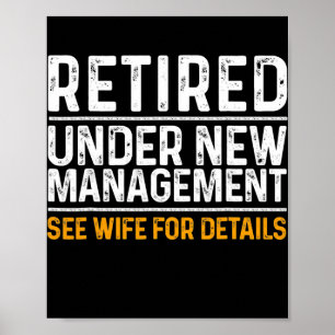 Poster Funny Retirement Design Men Dad Retiring Party