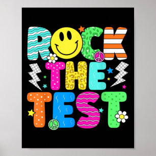 Poster Funny Rock The Test Test Day Professeur étudiant M