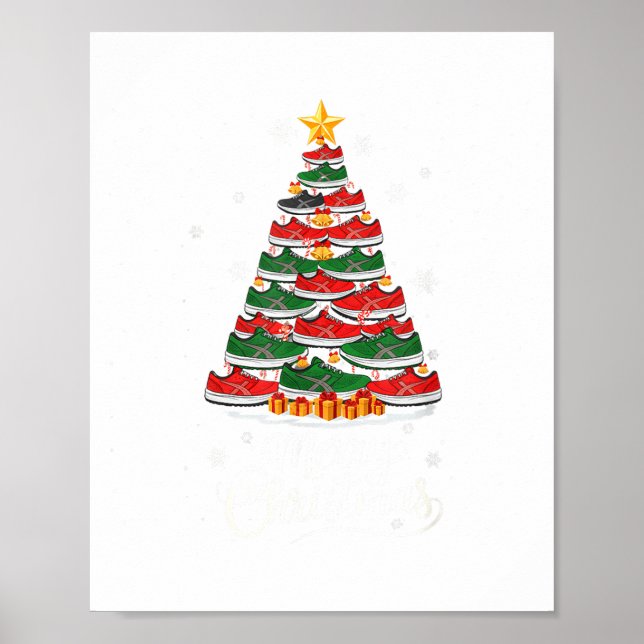 Poster Funny Running Scute Ss Cute Sss Christmas Tree Lig (Devant)