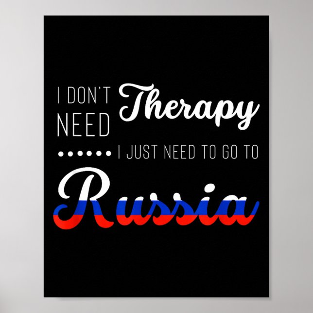 Poster Funny Russia Summer Vacation Travel Souvenir Quote (Devant)