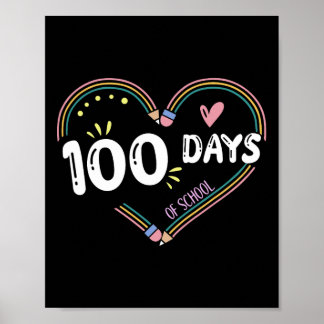 Poster Funny School Boys Girls Enfants 100 Jours D'École 