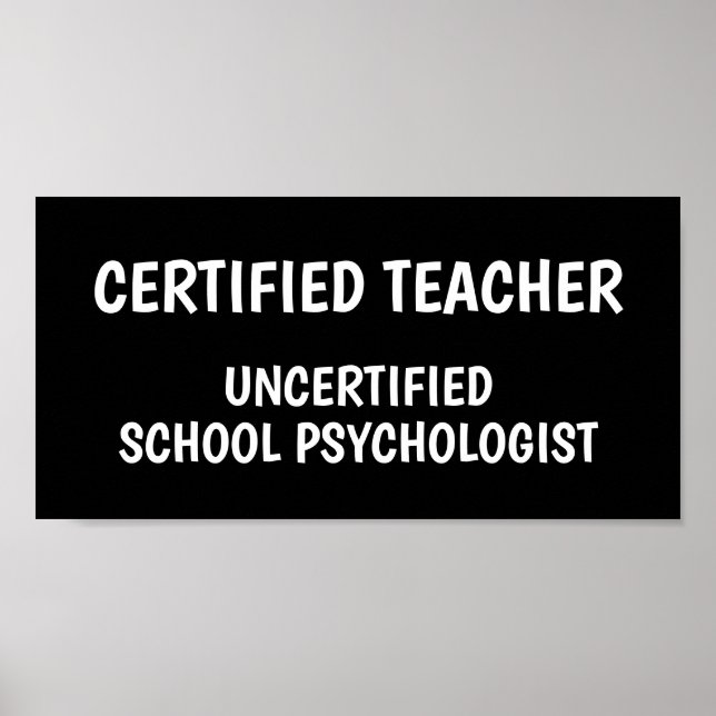 Poster Funny School Teacher Life (Devant)