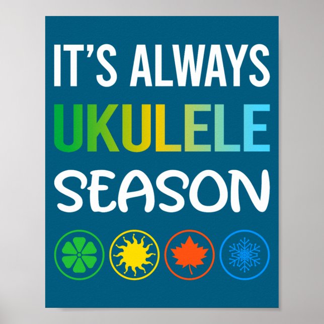 Poster Funny Season Ukulele  (Devant)