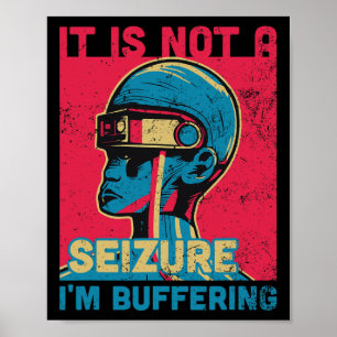Poster Funny Seizure - Ruban pourpre pour l'Epilepsie