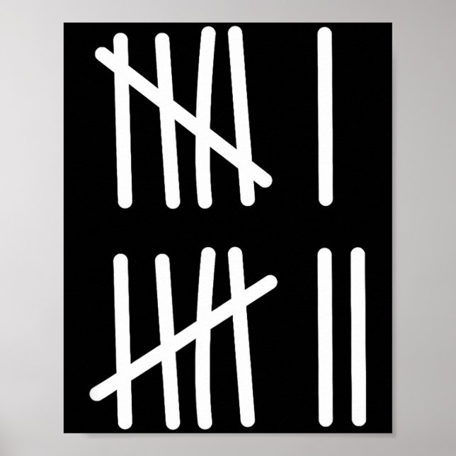 Poster Funny Six Seven 67 Meme Tally Marks 6 7 Numbers Ki (Devant)