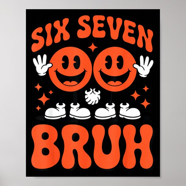 Poster Funny Six Seven 6 7 Meme Valentine Hearts Valentin (Devant)