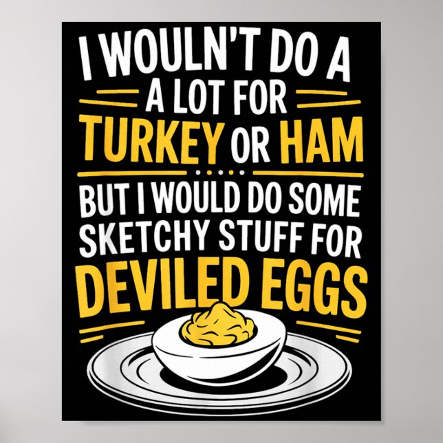 Poster Funny Sketchy Stuff For Deviled Eggs Saying Food H (Devant)