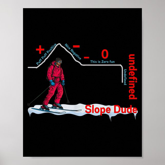 Poster Funny Slope Dude Algebra Geometry Middle School Ma (Devant)