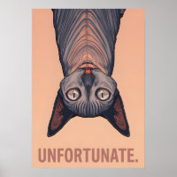 Funny Sphynx Cat Unfortunate Meme Art - Sarcastic