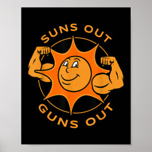 Poster Funny Suns Sortir Des Armes À Feu Cadeau Été Pour 