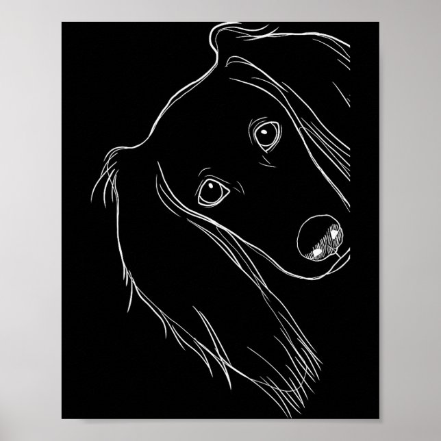 Poster Funny Surprised Dog Saluki  (Devant)