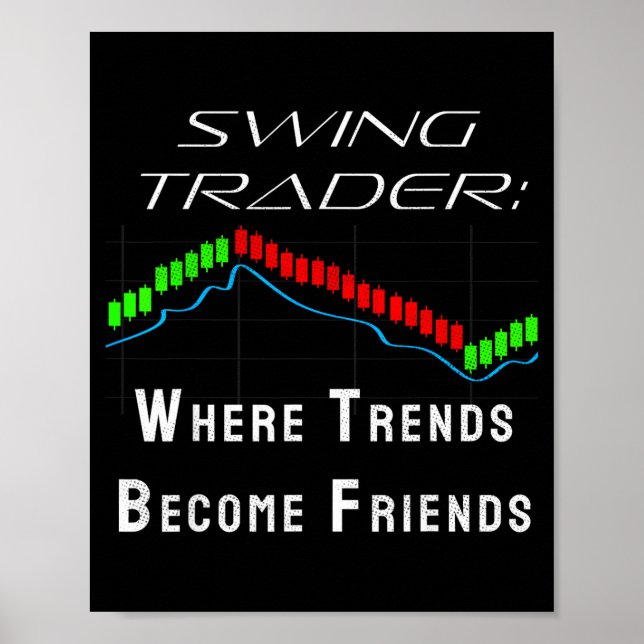 Poster Funny Swing Trader Trading Stock Market  (Devant)