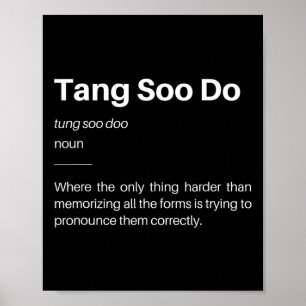 Poster Funny Tang Soo Do Définition Arts Martiaux Karate 