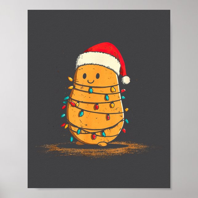 Poster Funny Tato Christmas Graphics Lights Lover  (Devant)