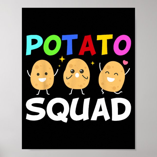 Poster Funny Tato Squad Vegetable Chip Eater French Fries (Devant)