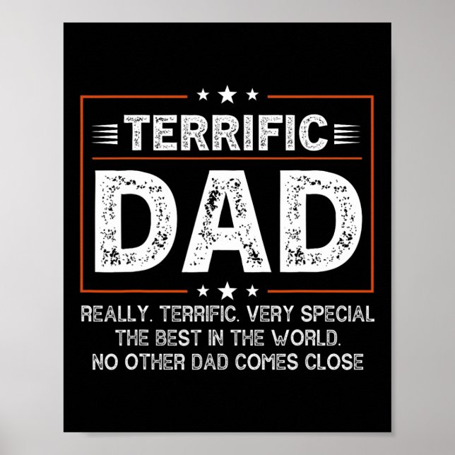 Poster Funny Terrific Dad Donald Trump Happy Fathers Day  (Devant)
