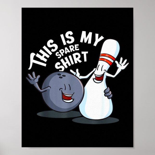 Poster Funny This Is My Spare Bowling Game Gift For Men W (Devant)