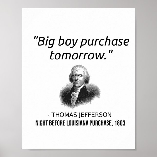 Poster Funny Thomas Jefferson Professeur d'histoire de l' (Devant)